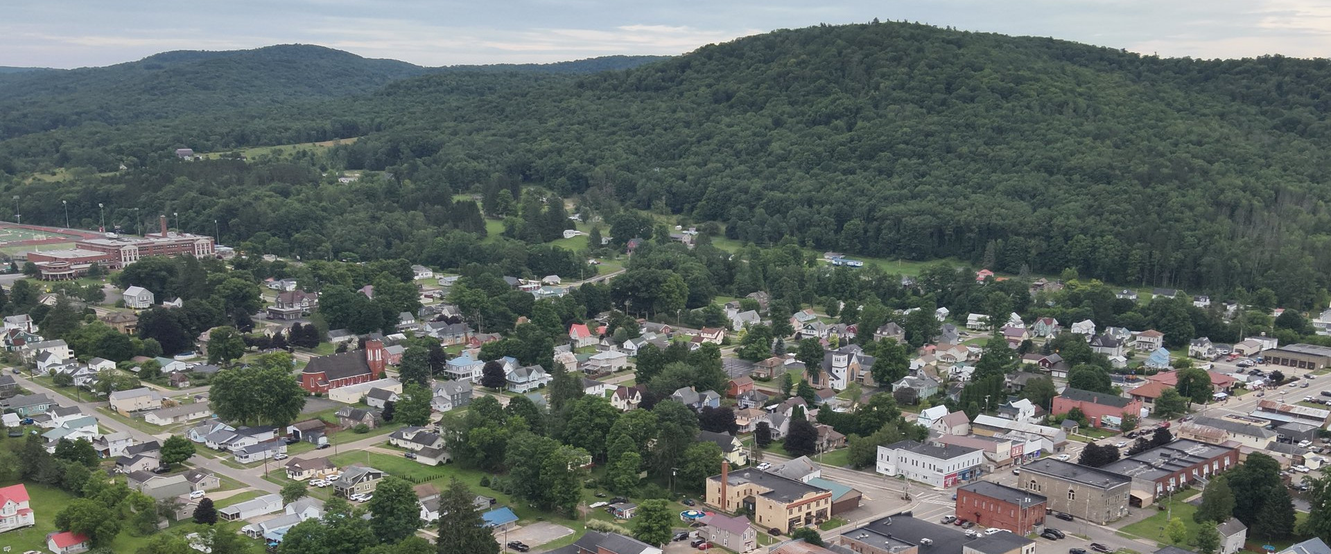 Aerial view of Village of Bolivar picture taken by Kyle Baldwn.